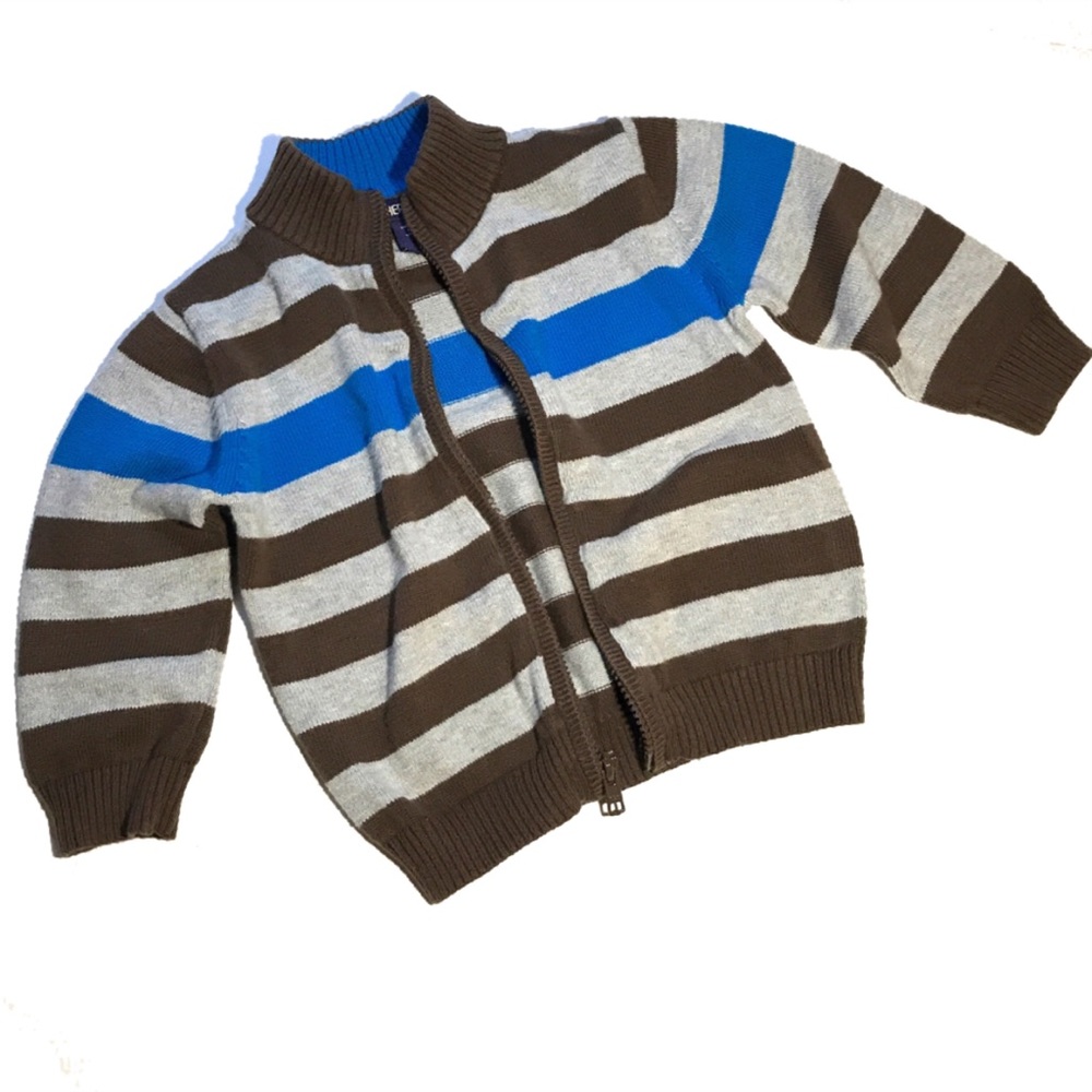 Striped Zip Cardigan Boys 2T